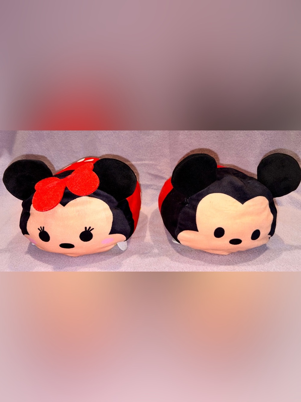 Disney Tsum Tsum Mickey & Minnie Mouse Stackable Plush Set - Medium 11"